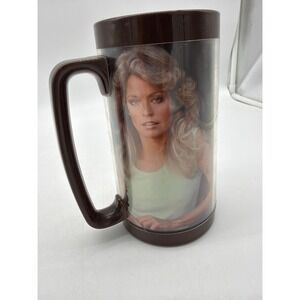 Vintage 1970s Farrah Fawcett Plastic Mug with Handle - Excellent Condition Rare